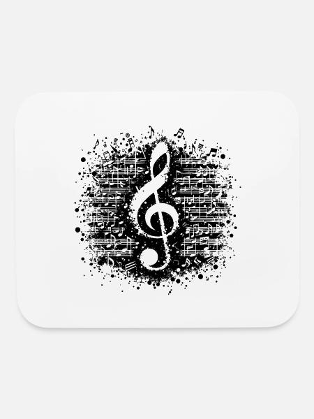 Old Sheet Music With Music Clef - Mouse pad Horizontal - white - Front