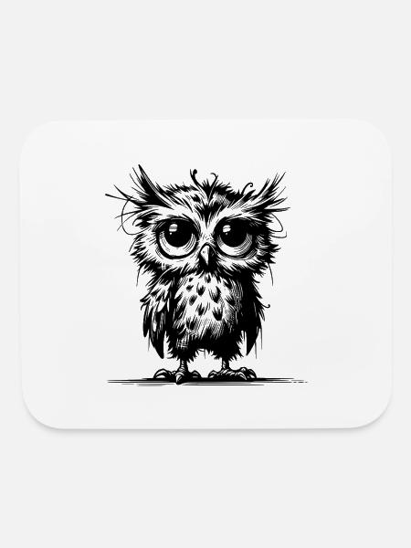 Owl I Don't Look Tired - I Am Tired - Mouse pad Horizontal - white - Front
