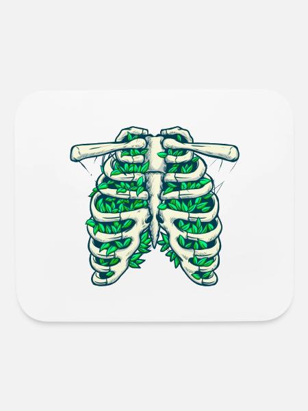 Nature Bone Skull And Bones - Mouse pad Horizontal - white - Front