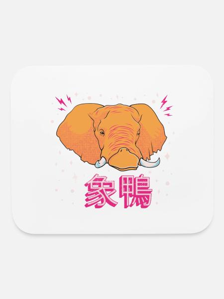 Elephant Duck - Mouse pad Horizontal - white - Front