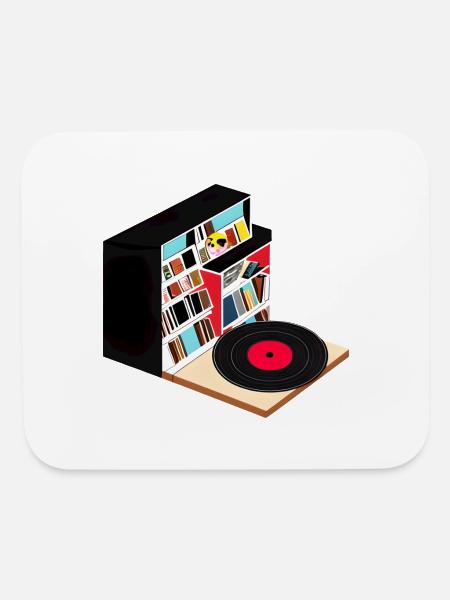 Record Collection - Mouse pad Horizontal - white - Front