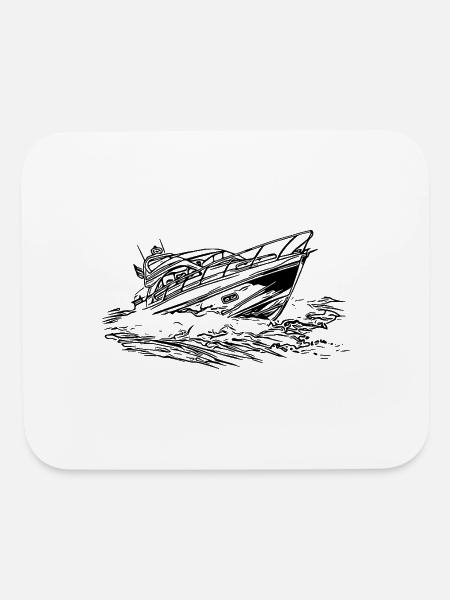 Sleek Ship For Cool Captains And Skippers - Mouse pad Horizontal - white - Front