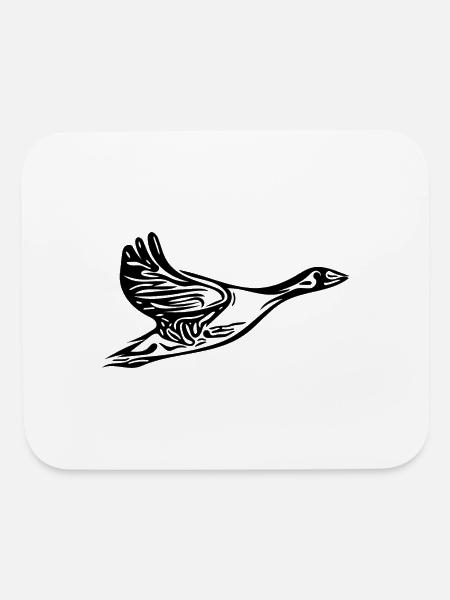 Flying Wild Goose With Wings - Mouse pad Horizontal - white - Front