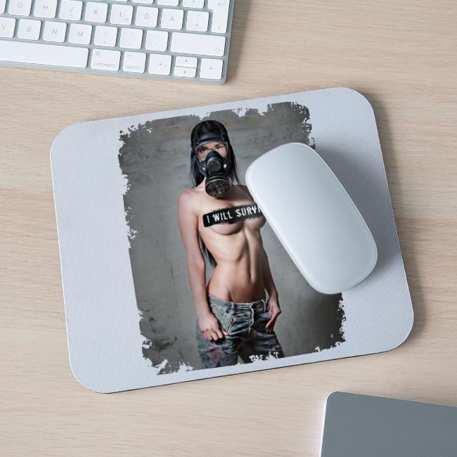 nude girl with gas mask - i will survive