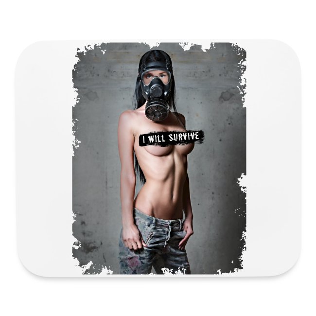 nude girl with gas mask - i will survive