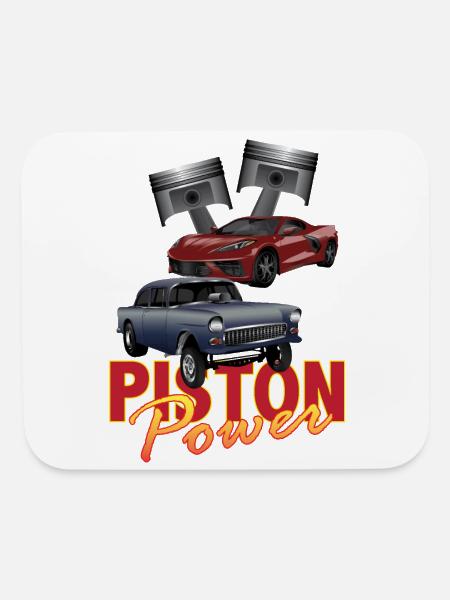 Piston Power Driven - Mouse pad Horizontal - white - Front