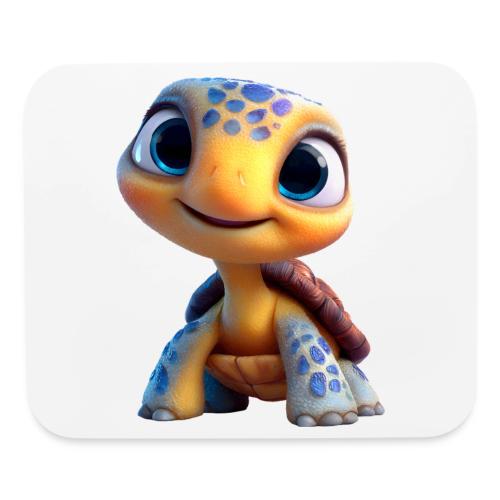 Joyful 3D Baby Turtle with Big Eyes - Mouse pad Horizontal