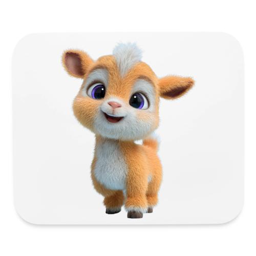 Cute Cartoon Baby Goat with Big Eyes - Mouse pad Horizontal