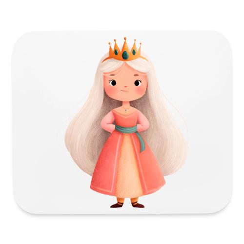 Cute Cartoon Little Princess with Long Hair - Mouse pad Horizontal