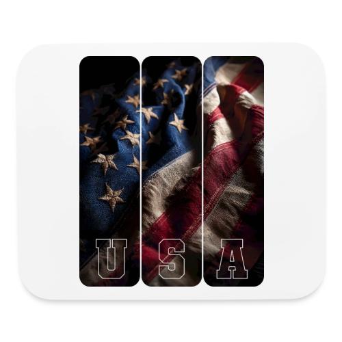 USA: Worn Stars and Stripes - Mouse pad Horizontal