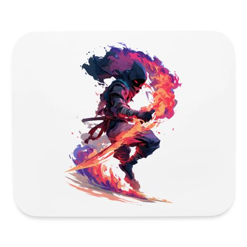 Flaming Ninja Warrior Fantasy Design - Mouse pad Horizontal