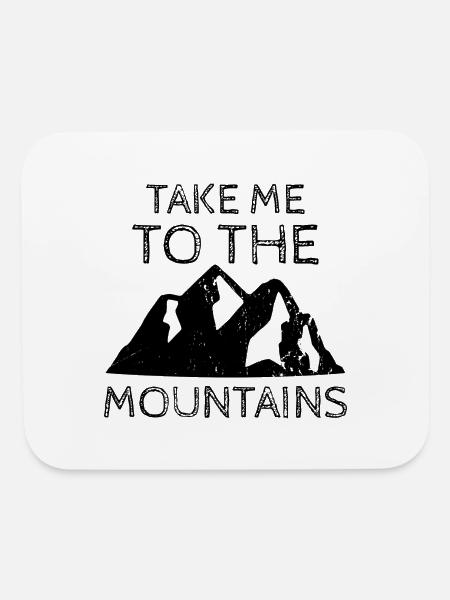Hiking Mountains Outdoor - Mouse pad Horizontal - white - Front