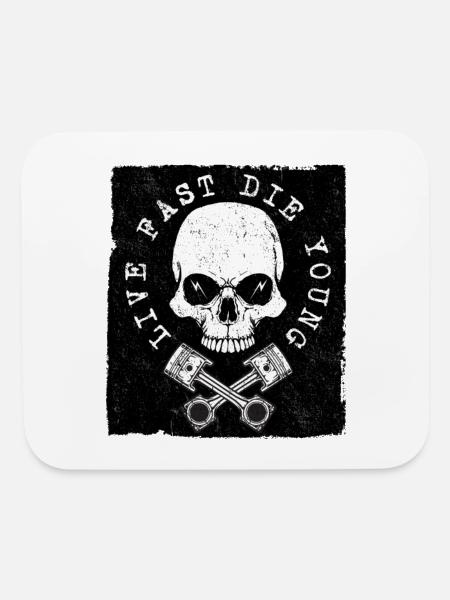 Die Young Skull - Mouse pad Horizontal - white - Front