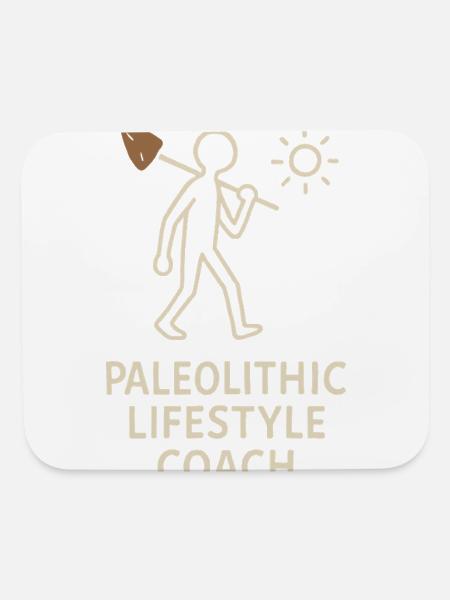 Prehistoric Homo Habilis Stone Tools - Mouse pad Horizontal - white - Front