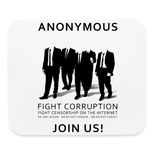 Anonymous 3 - Black - Mouse pad Horizontal