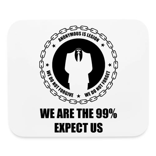 Anonymous 6 Black - Mouse pad Horizontal