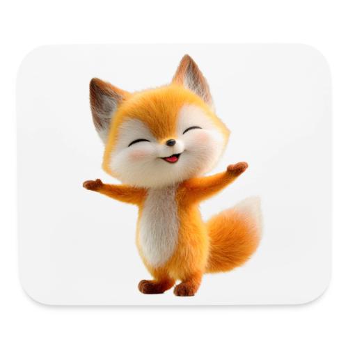 Cute 3D Cartoon Fox Standing Arms Up - Mouse pad Horizontal