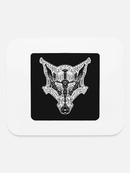 Wolf - Mouse pad Horizontal - white - Front