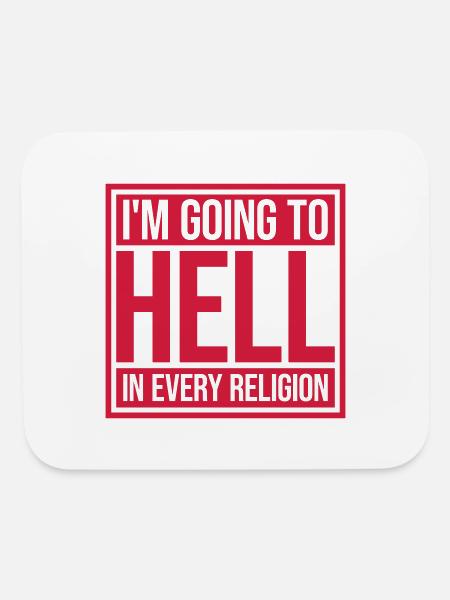 im going to hell - Mouse pad Horizontal - white - Front