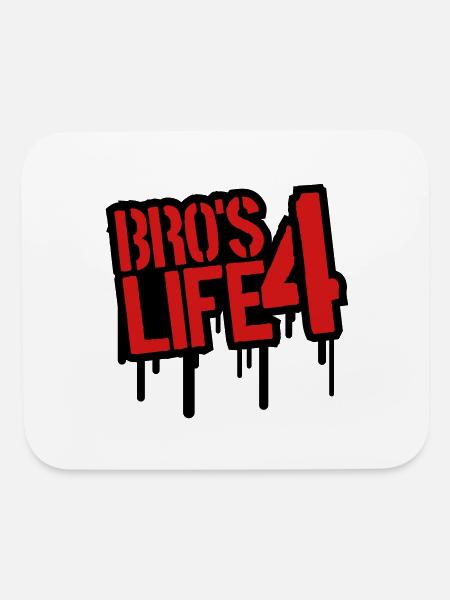 Cool Bros 4 Life Graffiti - Mouse pad Horizontal - white - Front