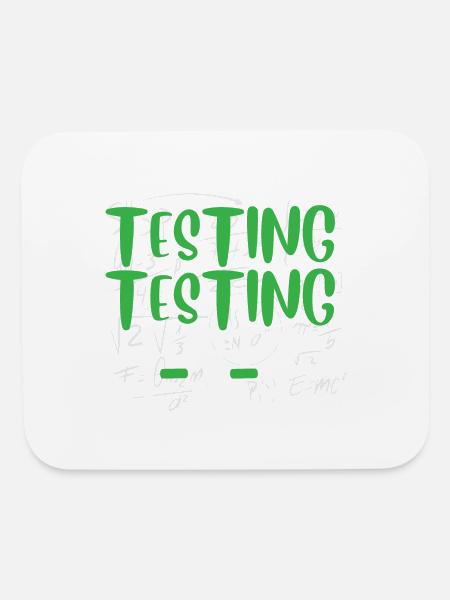 Funny Test Day Exam Teacher Student School - Mouse pad Horizontal - white - Front
