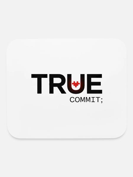Software Engineer True Commit - Mouse pad Horizontal - white - Front