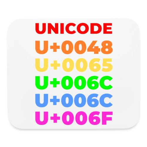 Hello, in unicode - Mouse pad Horizontal
