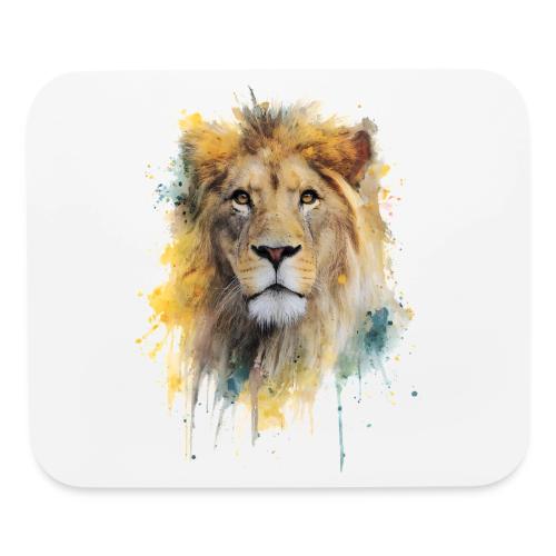 Watercolor Lion Portrait - Mouse pad Horizontal