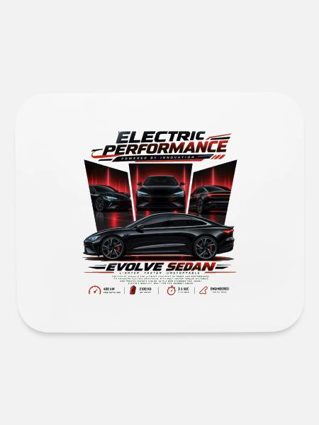 Electric Performance Evolve Sedan - Mouse pad Horizontal - white - Front
