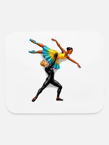 Rainbow Lift Dance Duo - Mouse pad Horizontal - white - Front