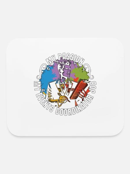 Events Coordinator My Passion My Events Organizer - Mouse pad Horizontal - white - Front