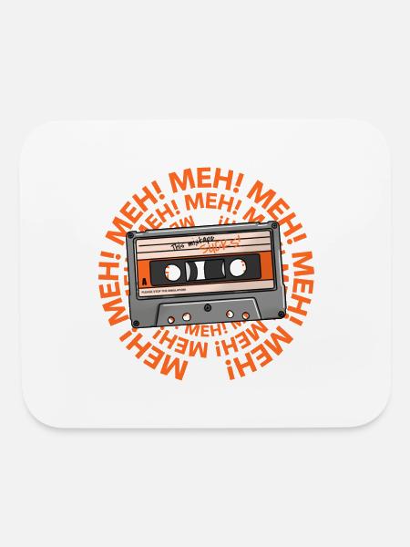 Meh Mixtape Design - Mouse pad Horizontal - white - Front
