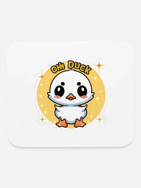 Duck Lover: Oh duck - Mouse pad Horizontal - white - Front