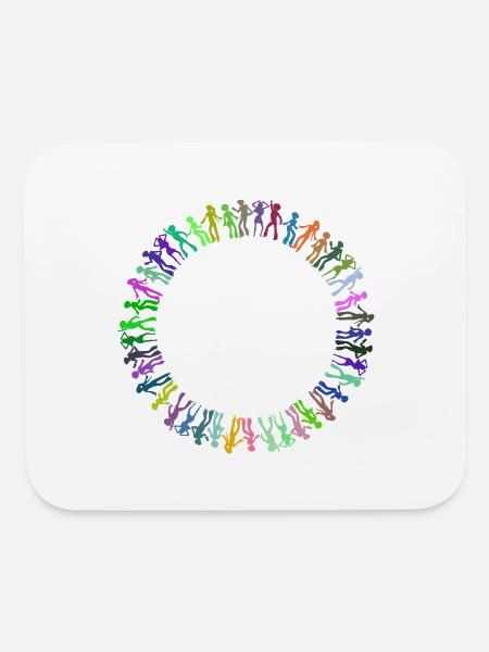 Disco Dancers Circle Prismatic - Mouse pad Horizontal - white - Front