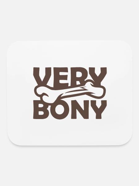 Very bony bones - Mouse pad Horizontal - white - Front