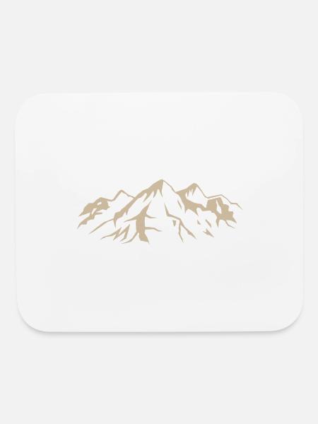 Mountain Silhouette - Mouse pad Horizontal - white - Front