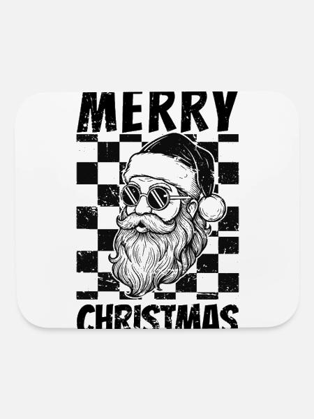 Sleek Santa Silhouette - Mouse pad Horizontal - white - Front
