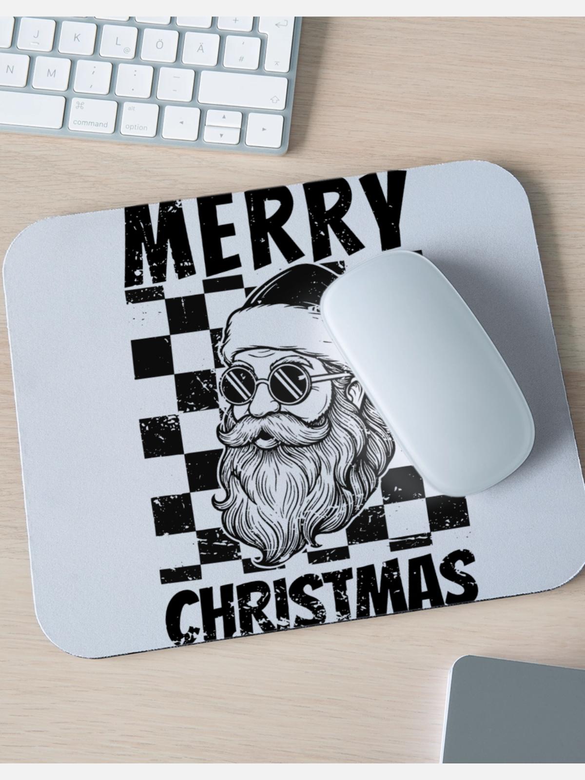 Sleek Santa Silhouette - Mouse pad Horizontal - white - Front