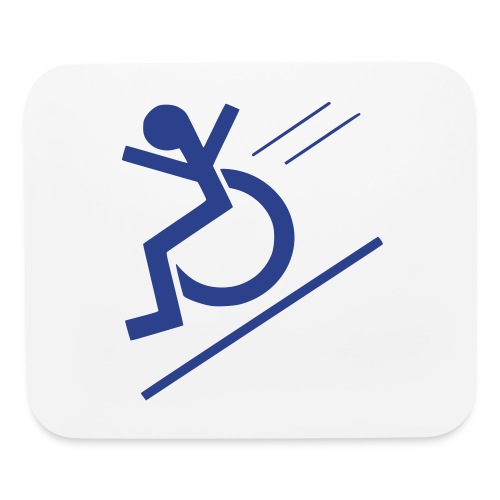 Free fall in wheelchair, wheelchair from a hill - Mouse pad Horizontal