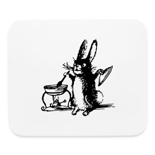Cute Bunny Rabbit Cooking - Mouse pad Horizontal