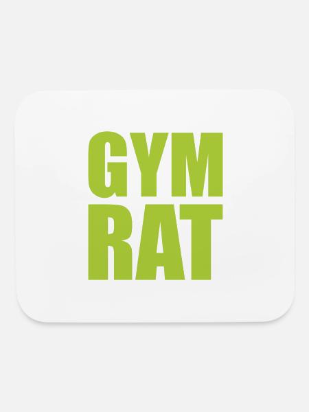 Gym Rat - Green - Mouse pad Horizontal - white - Front
