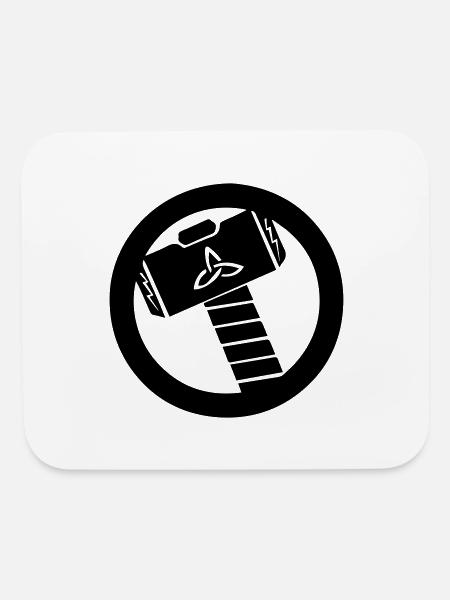 thor's hammer - Mouse pad Horizontal - white - Front