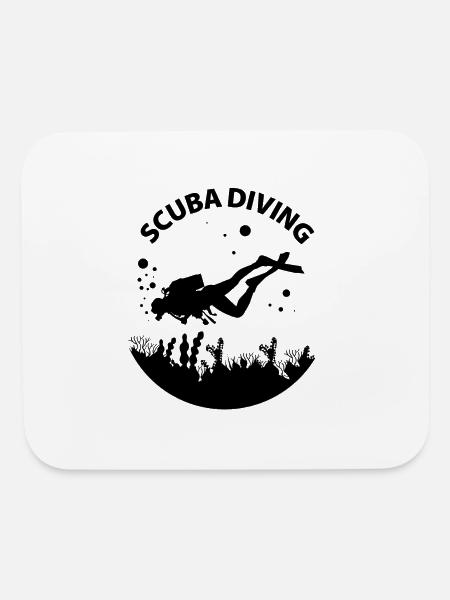 Diver shirt & gift idea Diving - Mouse pad Horizontal - white - Front