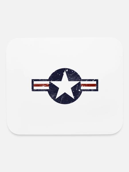 USAF US Air Force Roundel - Mouse pad Horizontal - white