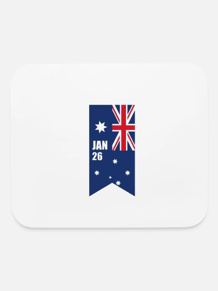 happy australia day - Mouse pad Horizontal - white - Front