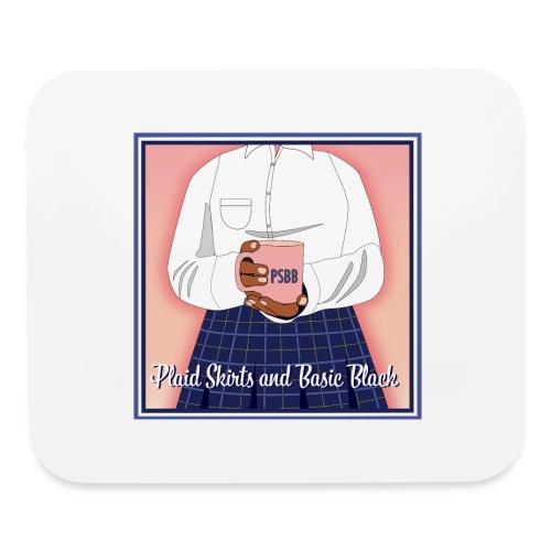 plaid skirts and basic black - Mouse pad Horizontal