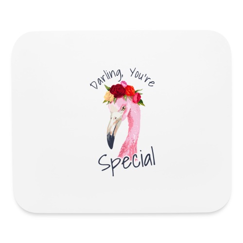 Darling! Beautiful Pink Flamingo With Flower Crown - Mouse pad Horizontal
