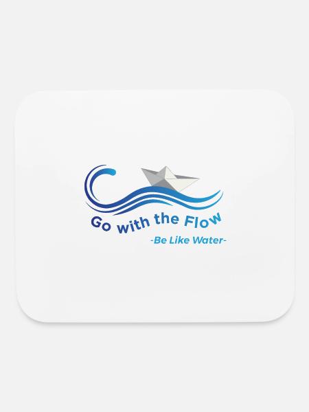 go with the flow - Mouse pad Horizontal - white - Front