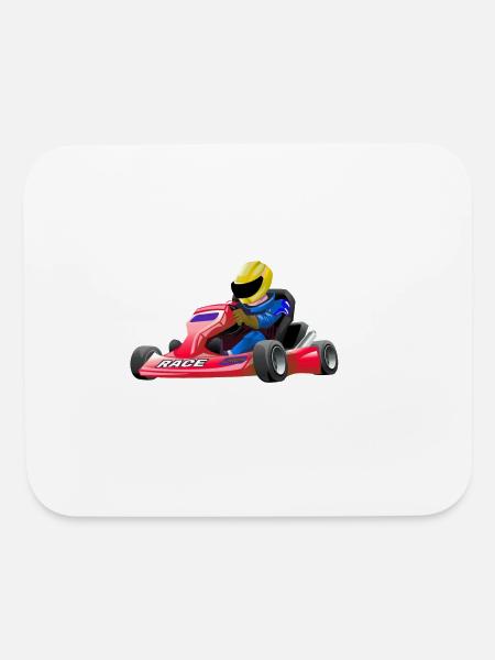Go Kart Motorsport Go Kart or Go Home for Kart - Mouse pad Horizontal - white - Front