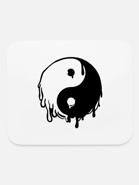 Dripping Yin Yang - Mouse pad Horizontal - white